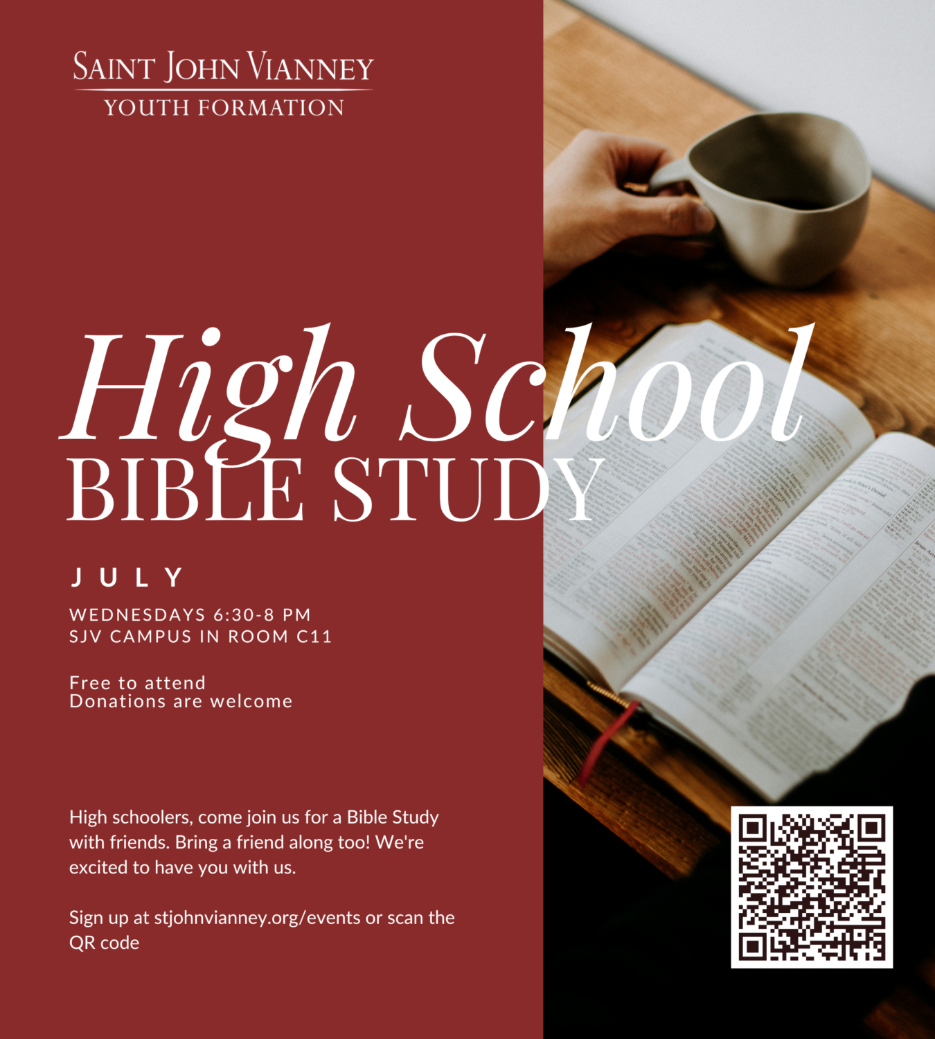 High School - July Bible Study