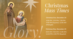 Christmas Mass Times - Bright Sign